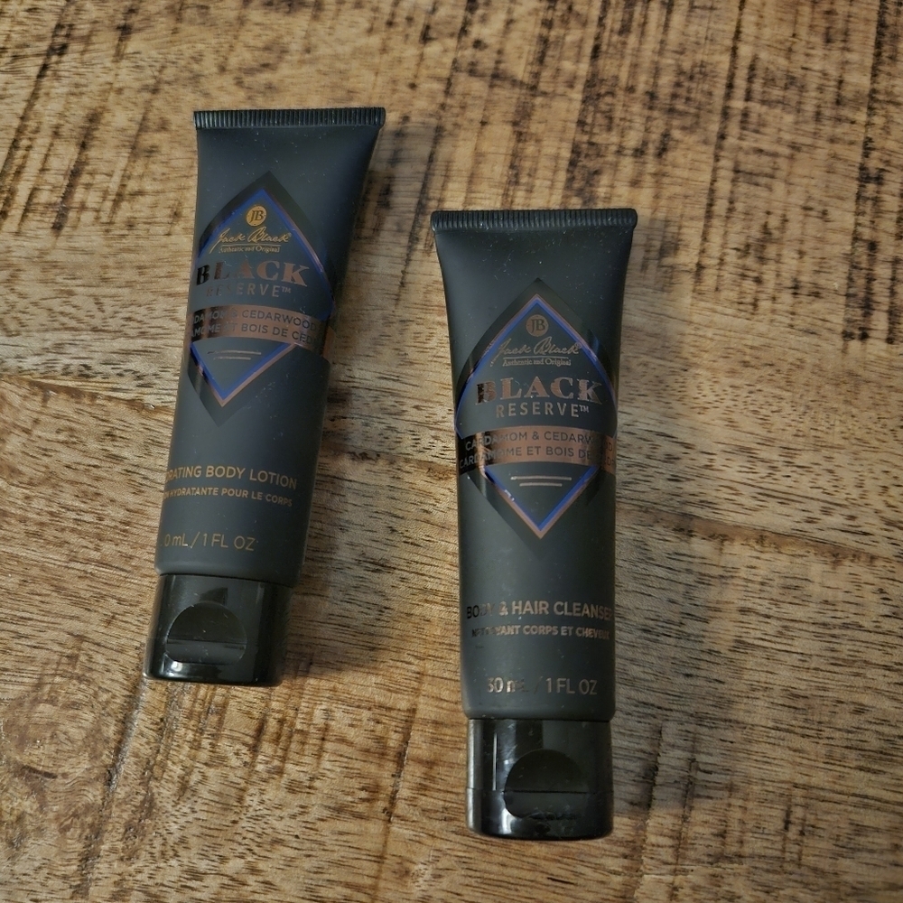 Bundle of 2 Jack Black Black Reserve Body And Hair Cleanser New travel size